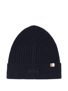 Berretto per bambino Boss Kids blu con dettaglio con logo - Rubino Kids