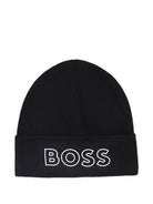 Berretto per bambino Boss Kids nero con ricamo - Rubino Kids
