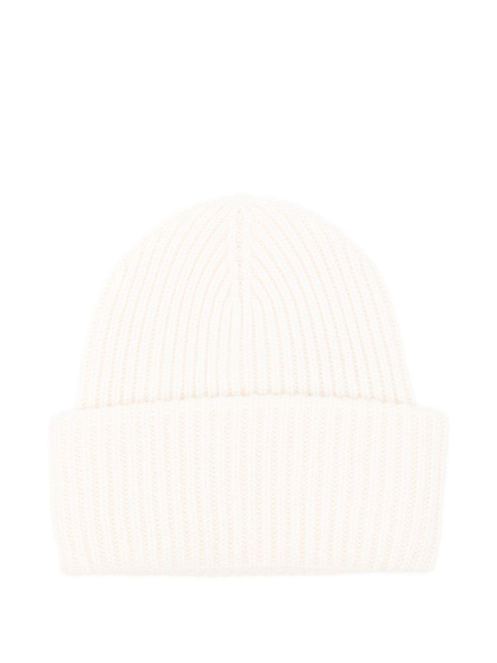 Berretto per bambino MC2 Saint Barth Kids bianco con toppa con logo - Rubino Kids