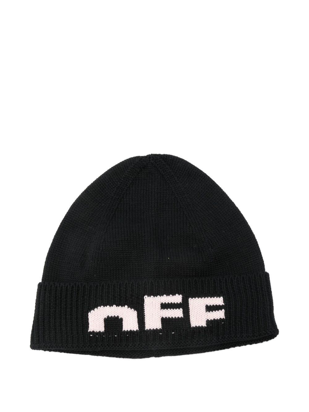 Berretto per bambino Off - White Kids nero con logo sulla tesa - Rubino Kids