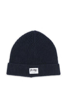 Berretto per bambino Paolo Pecora Kids blu con motivo a coste - Rubino Kids