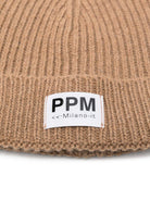 Berretto per bambino Paolo Pecora Kids cammello con motivo a coste - Rubino Kids