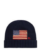 Berretto per bambino Polo Ralph Lauren Kids blu con dettaglio ricamo - Rubino Kids