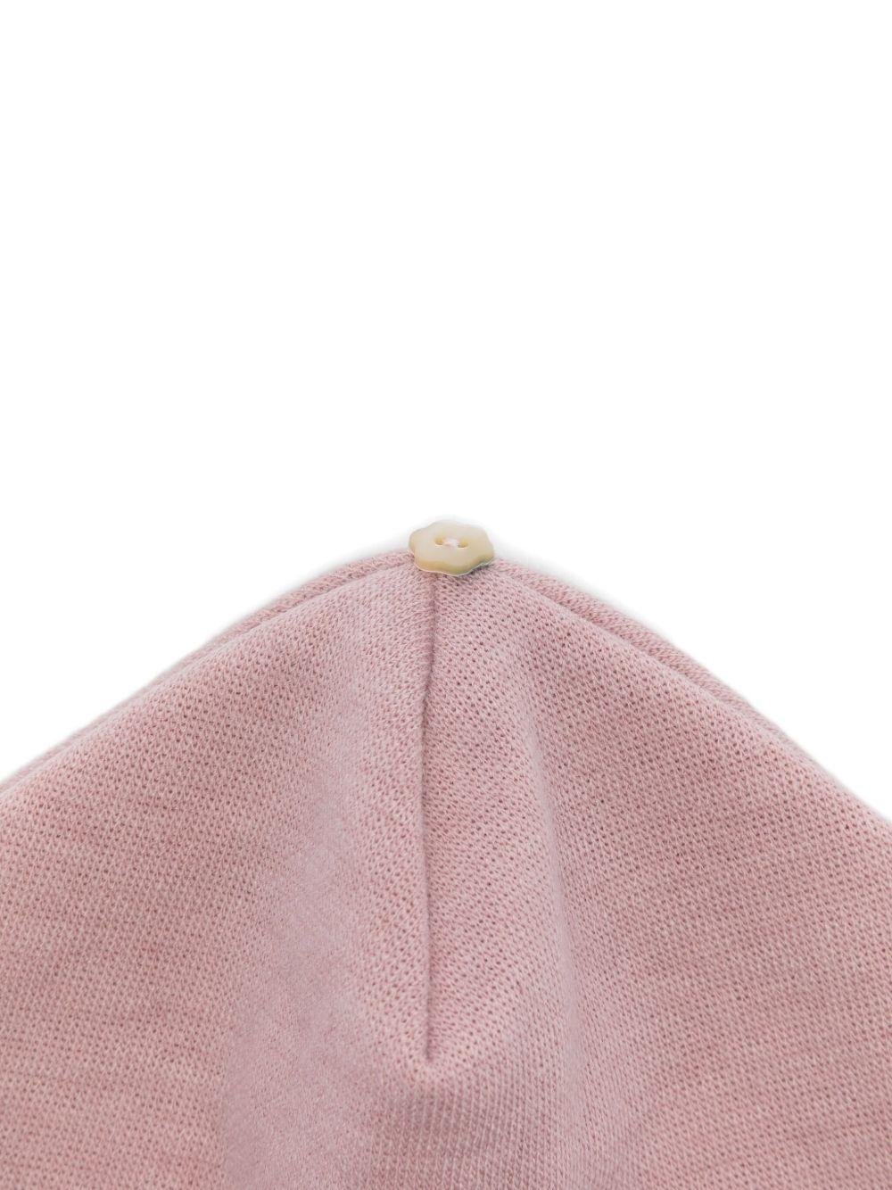 Berretto per neonata La Stupenderia rosa con tessuto a coste - Rubino Kids