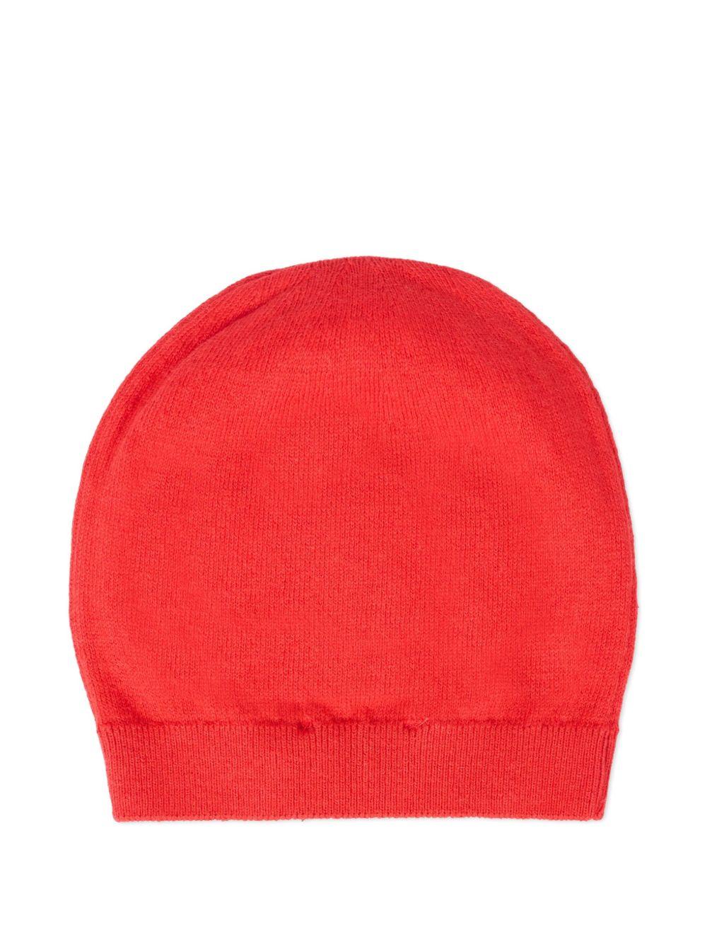 Berretto per neonati Moschino Kids rosso con motivo Teddy - Rubino Kids