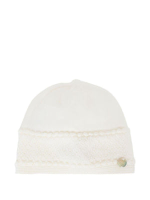Berretto per neonati Paz Rodrìguez bianco con fascia testurizzata