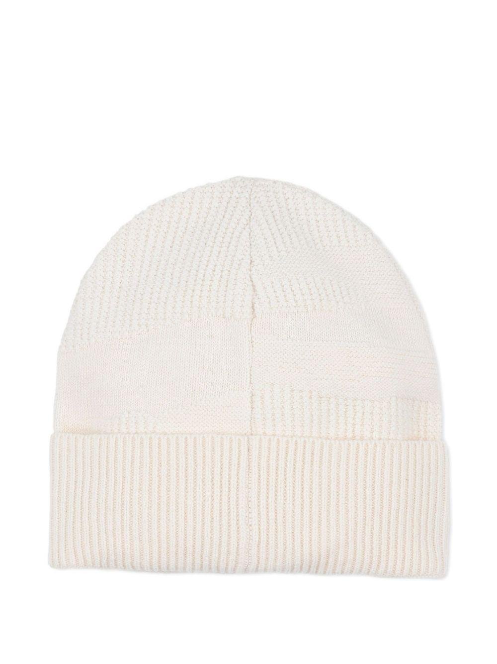 Berretto per neonato Boss Kids bianco con logo ricamato - Rubino Kids