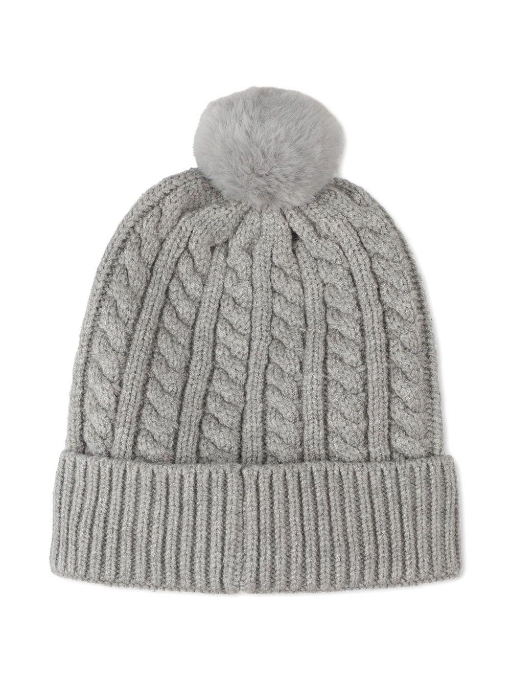 Berretto per neonato Boss Kids grigio con logo - Rubino Kids