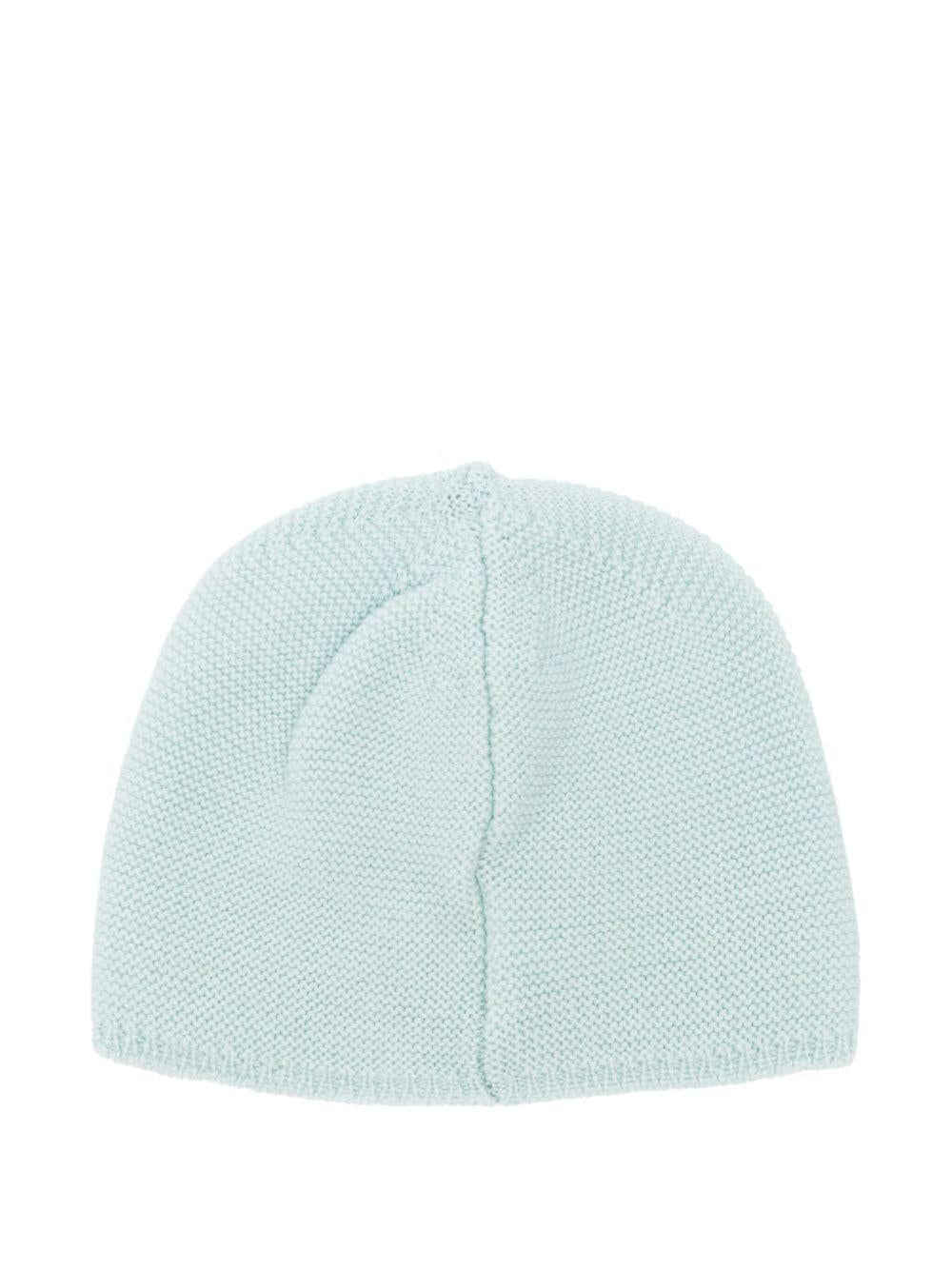 Berretto per neonato Paz Rodríguez azzurro con placco con logo - Rubino Kids