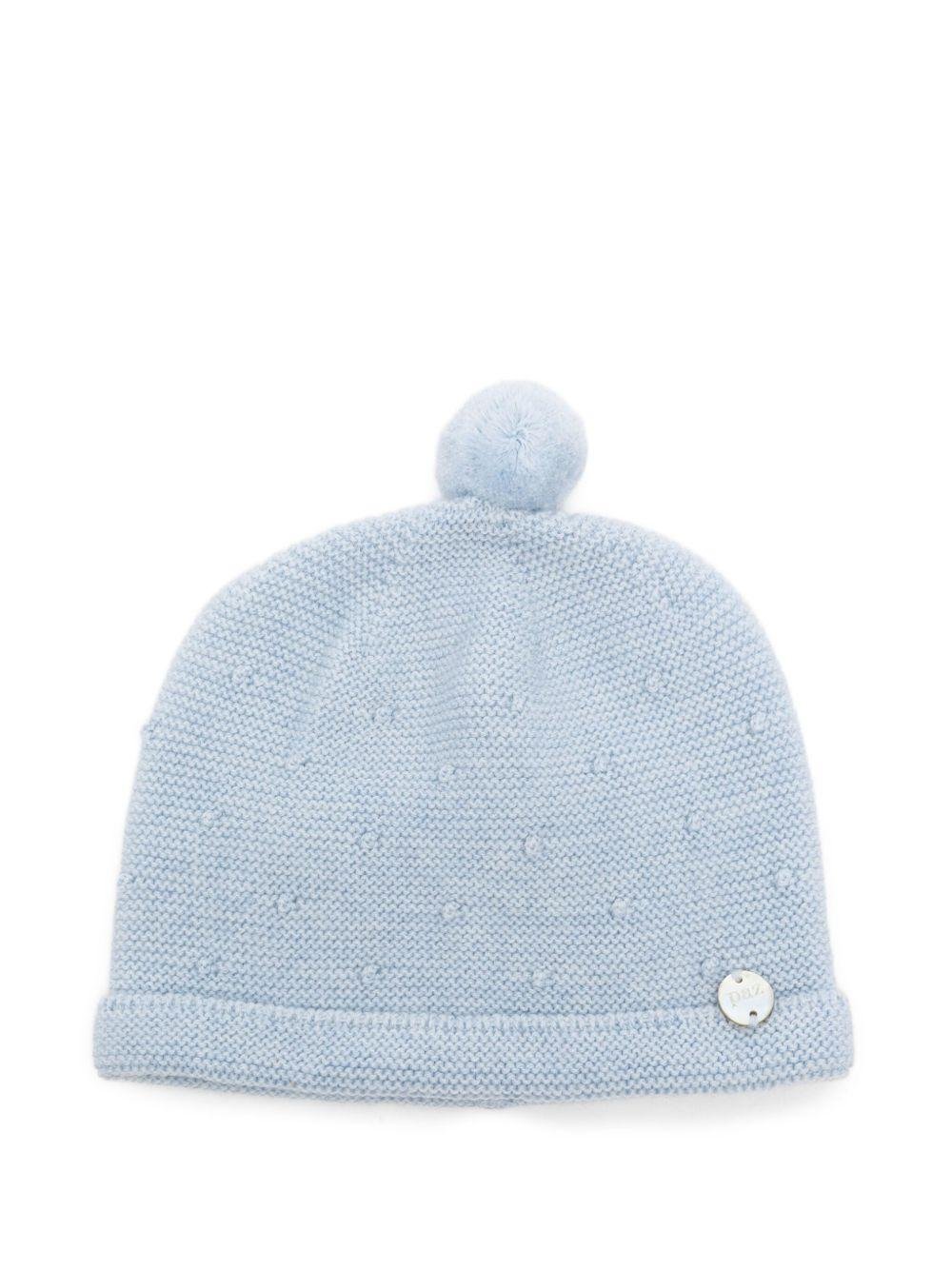 Berretto per neonato Paz Rodrìguez azzurro con pompon - Rubino Kids