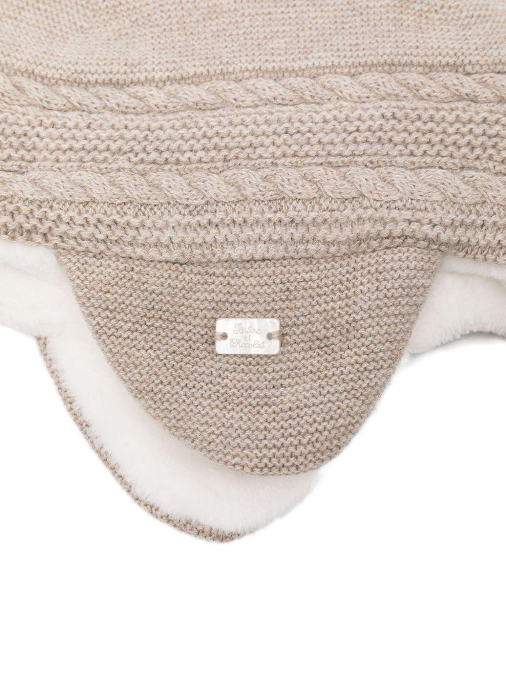 Berretto per neonato Tartine Et Chocolat beige con paraorecchie - Rubino Kids