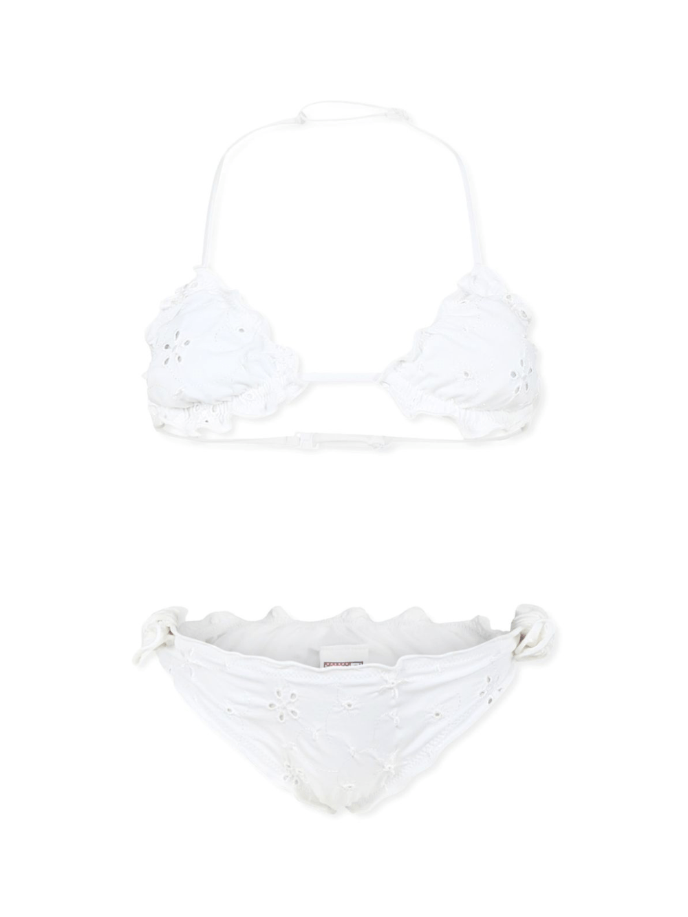Bikini per bambina MC2 Saint Barth Kids Cris bianco con design classico - Rubino Kids