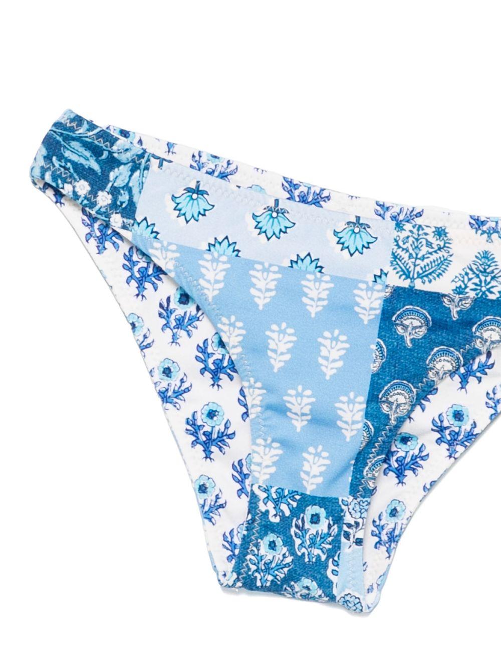 Bikini per bambina MC2 Saint Barth Kids Jaiden azzurro con stampa grafica - Rubino Kids
