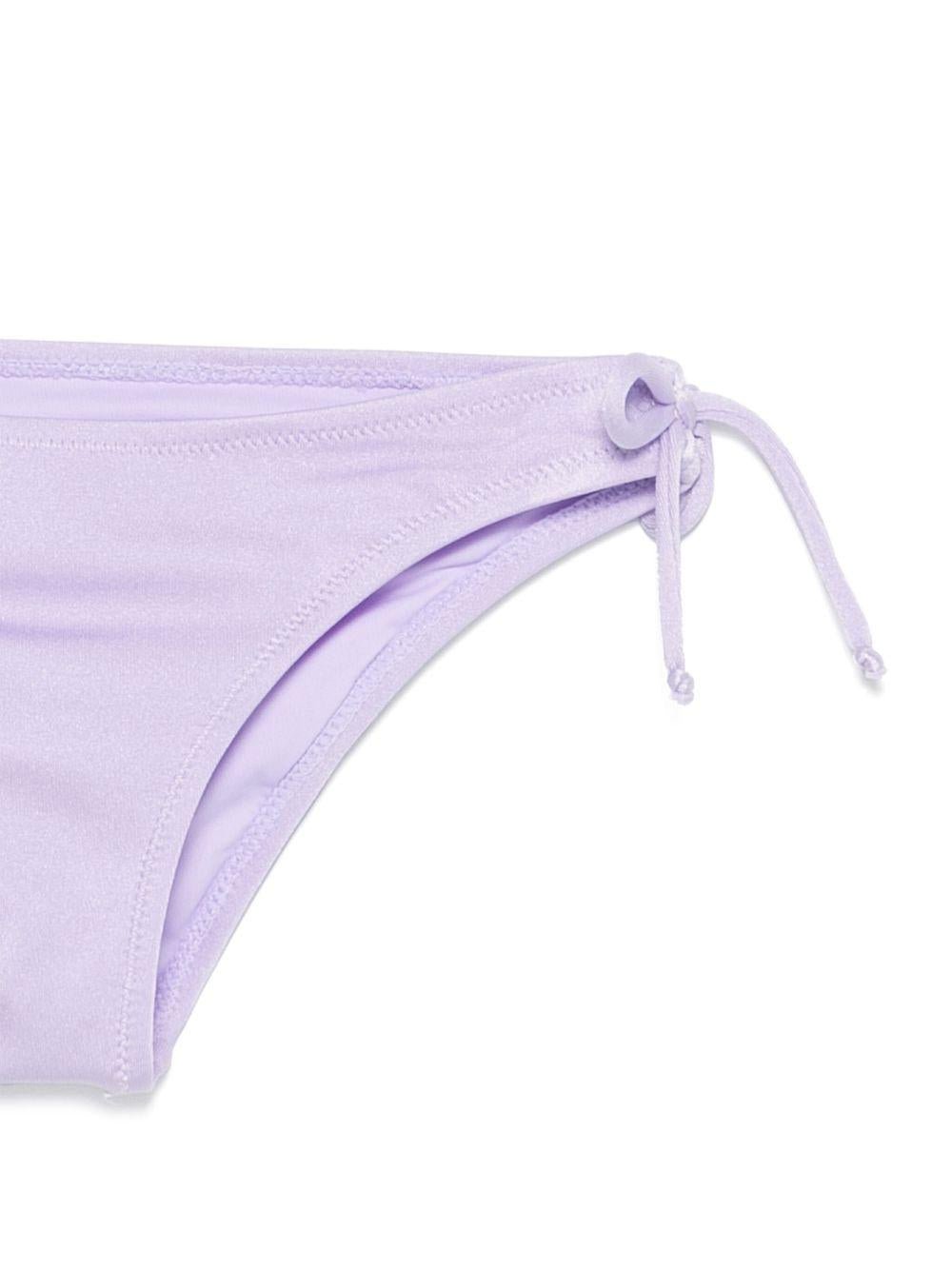 Bikini per bambina MC2 Saint Barth Kids Paloma lilla con decorazione strass - Rubino Kids