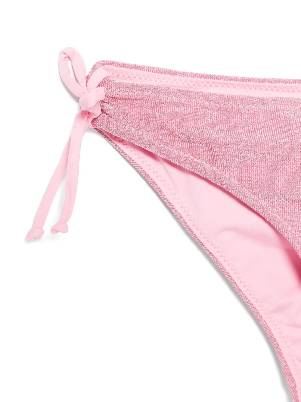 Bikini per bambina MC2 Saint Barth Kids rosa in lamé - Rubino Kids