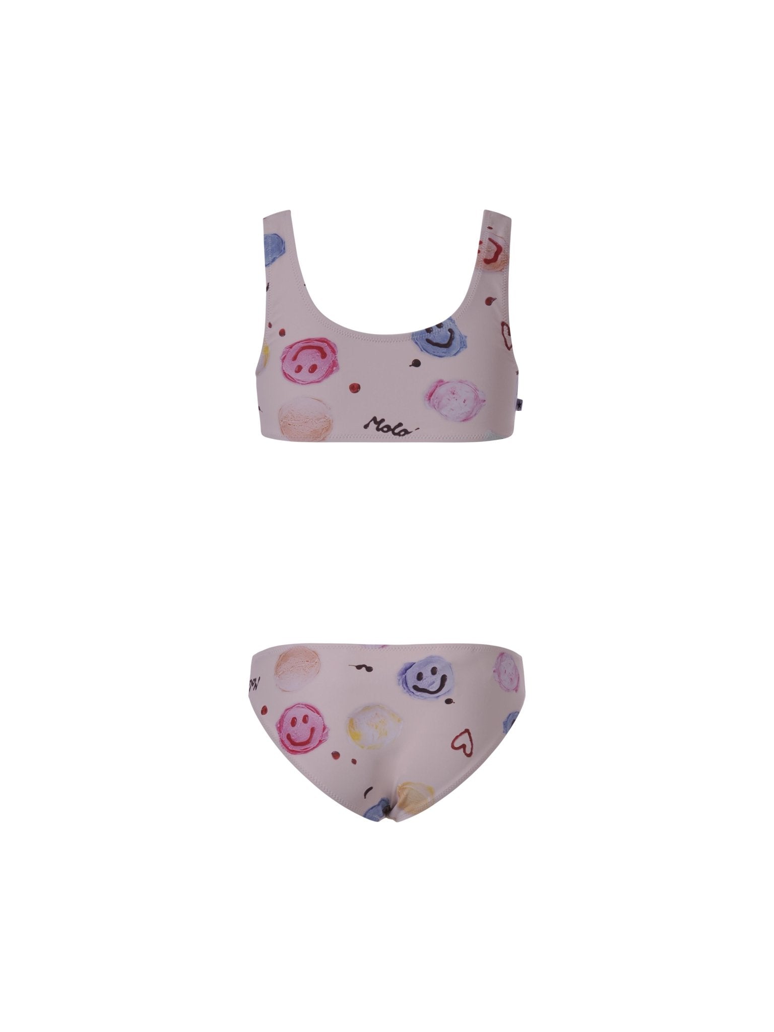 Bikini per bambina Molo Kids bianco a scollo ampio - Rubino Kids