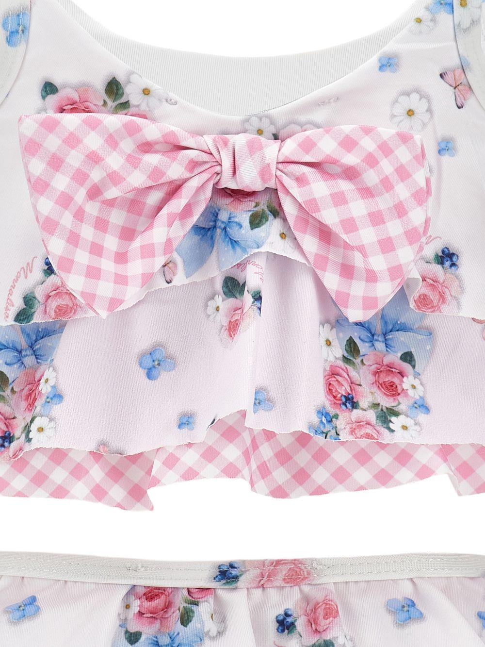 Bikini per neonata Monnalisa multicolore con motivo a fiori - Rubino Kids