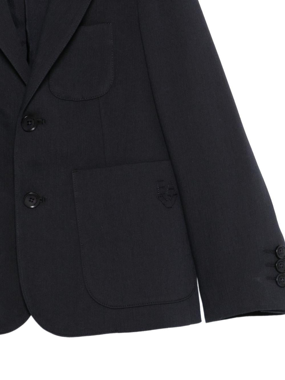 Blazer per bambino Emporio Armani Kids blu con revers classici - Rubino Kids
