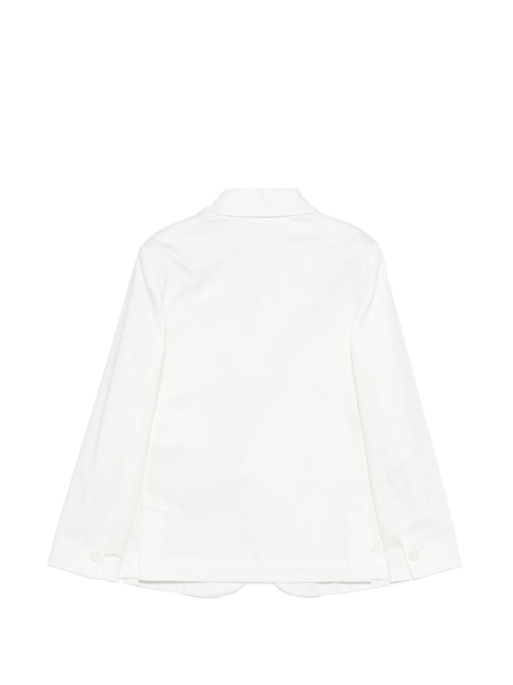 Blazer per bambino Fay Kids bianco con tasche anteriori con patta - Rubino Kids