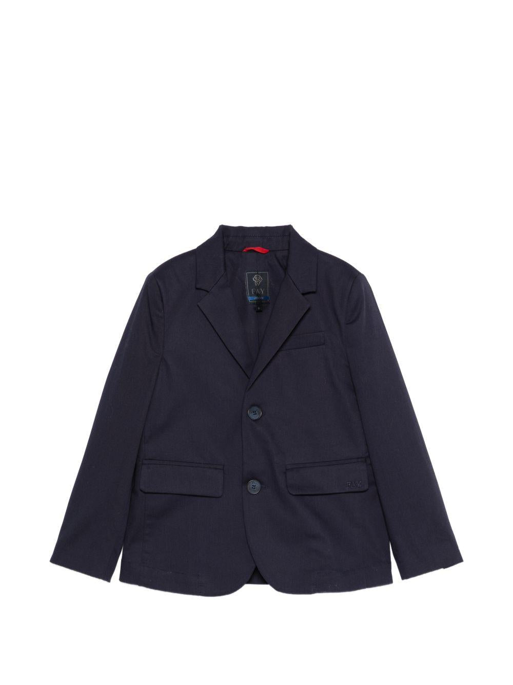 Blazer per bambino Fay Kids blu con tasche anteriori con patta - Rubino Kids