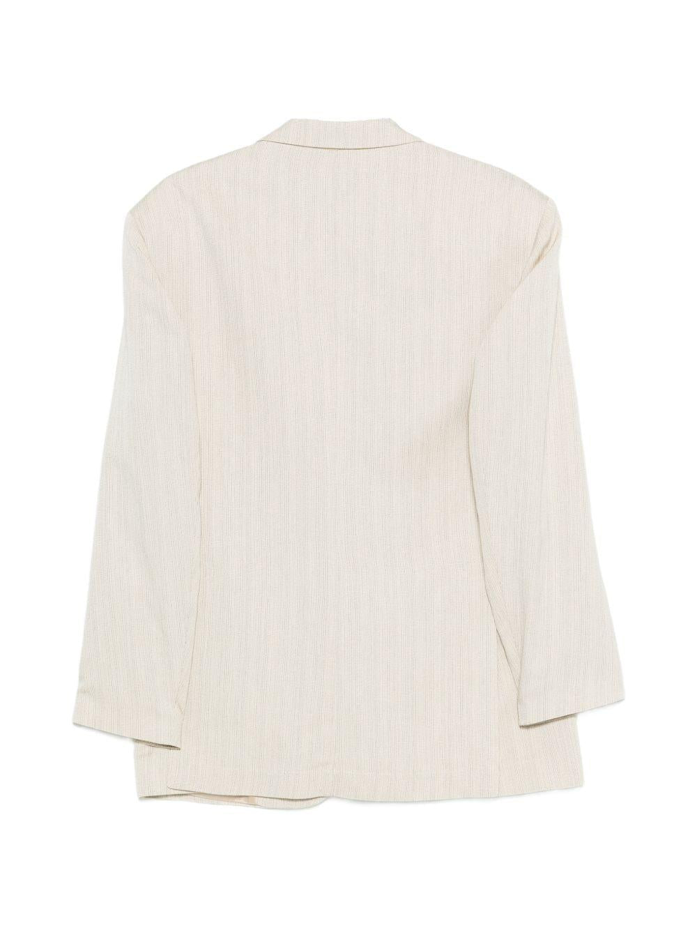 Blazer per donna Alyisi beige con design a righe - Rubino Kids