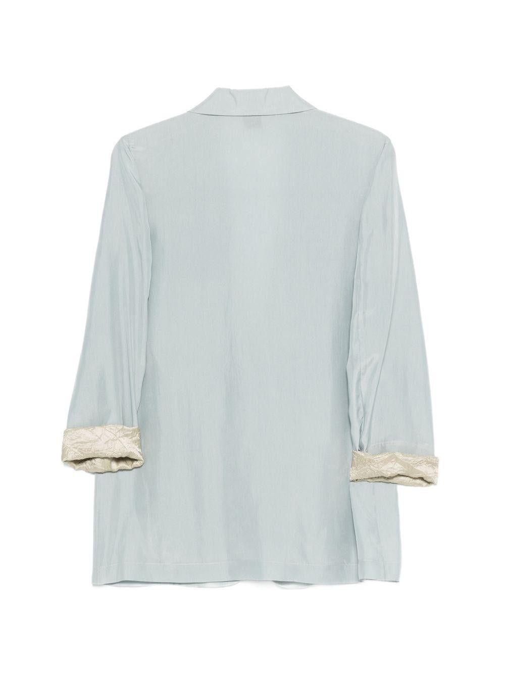 Blazer per donna Alysi azzurro con dettagli testurizzati - Rubino Kids