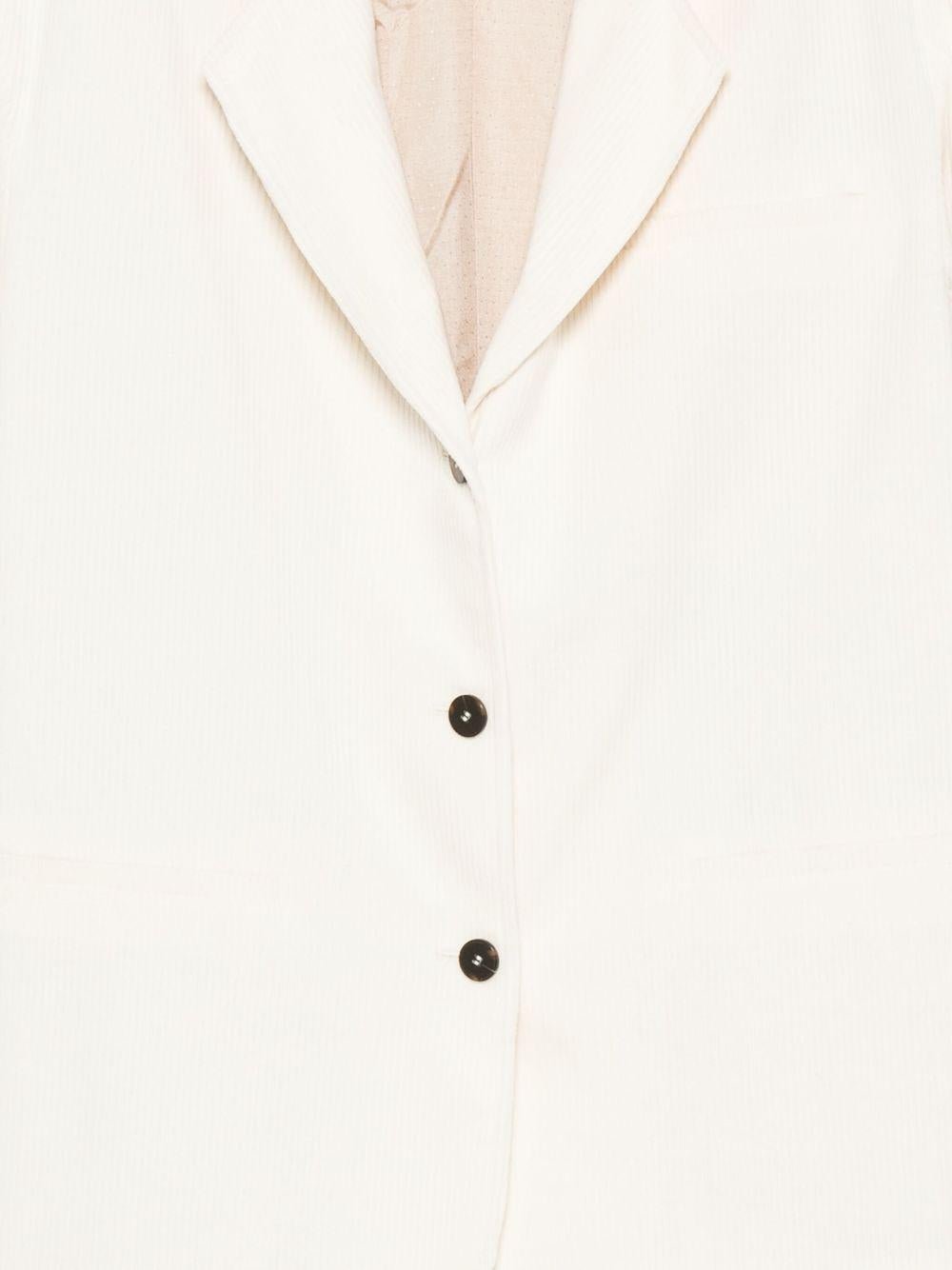 Blazer per donna Alysi bianco con texture a coste - Rubino Kids