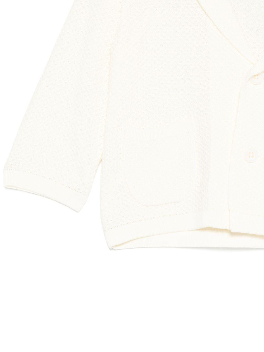 Blazer per neonato Emporio Armani Kids bianco a maniche lunghe - Rubino Kids
