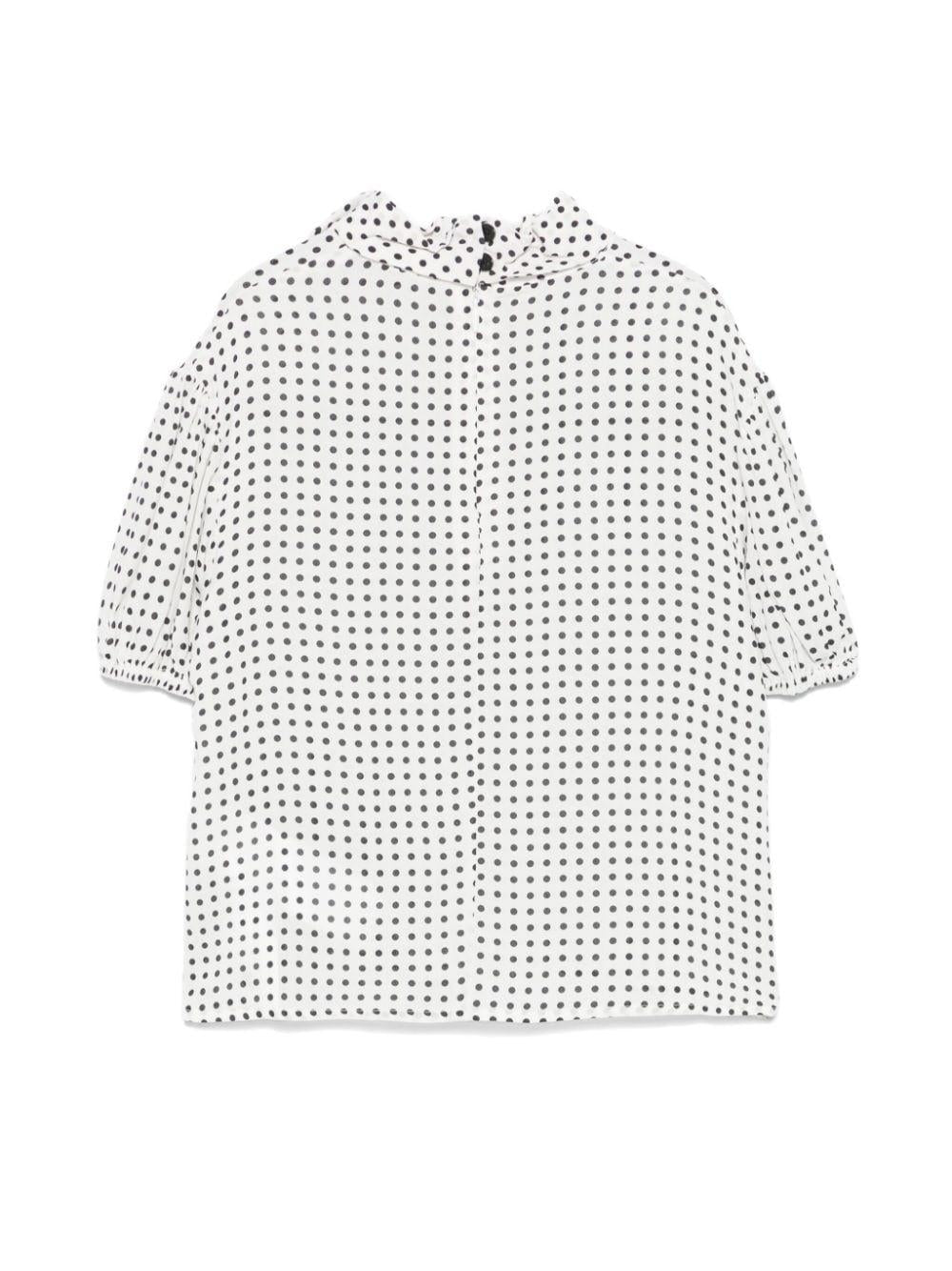 Blusa bianca a pois per bambina Philosophy Di Lorenzo Serafini Kids - Rubino Kids