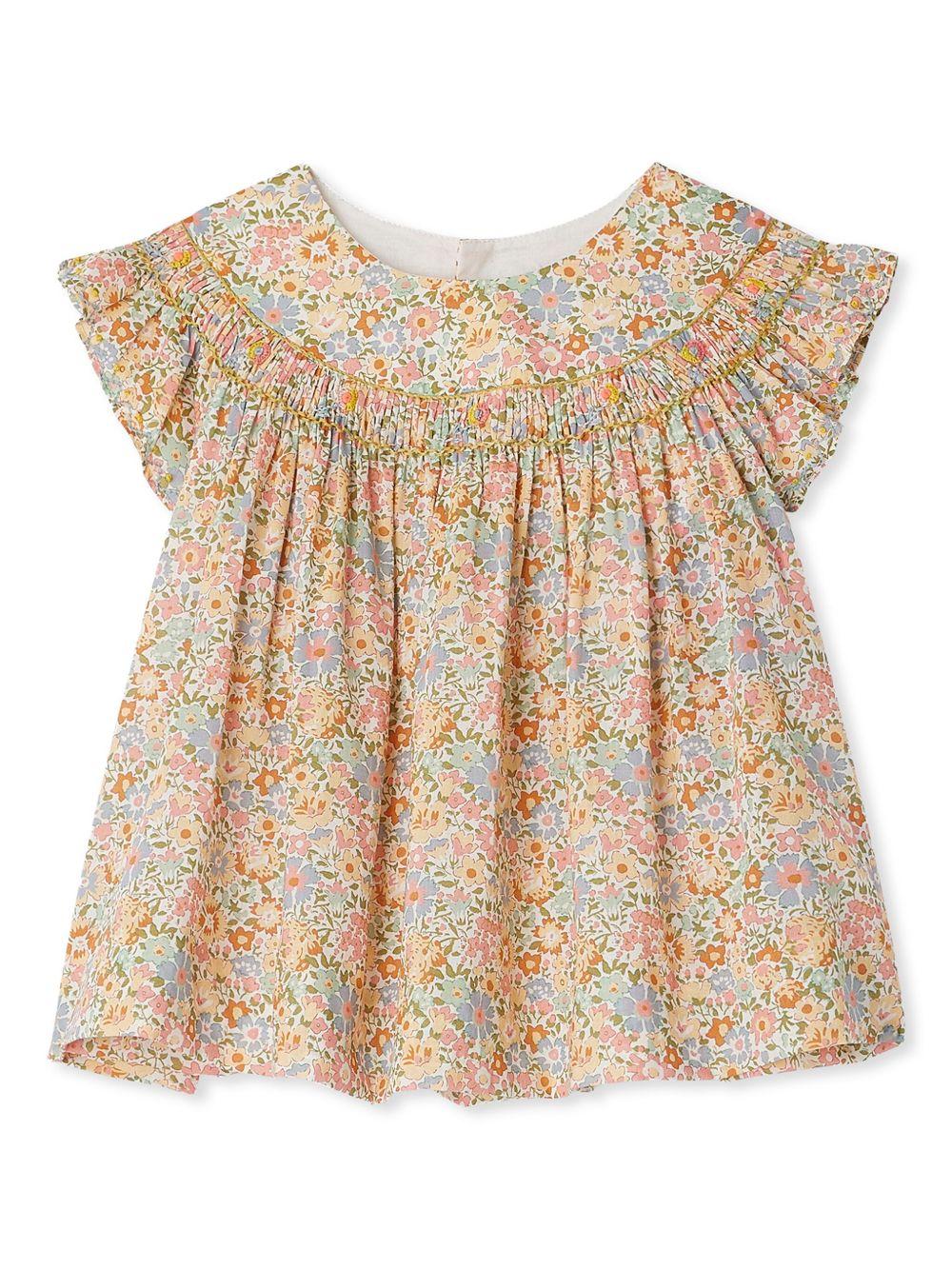 Blusa Eliotine per neonata Bonpoint multicolor con stampa fiori all - over - Rubino Kids