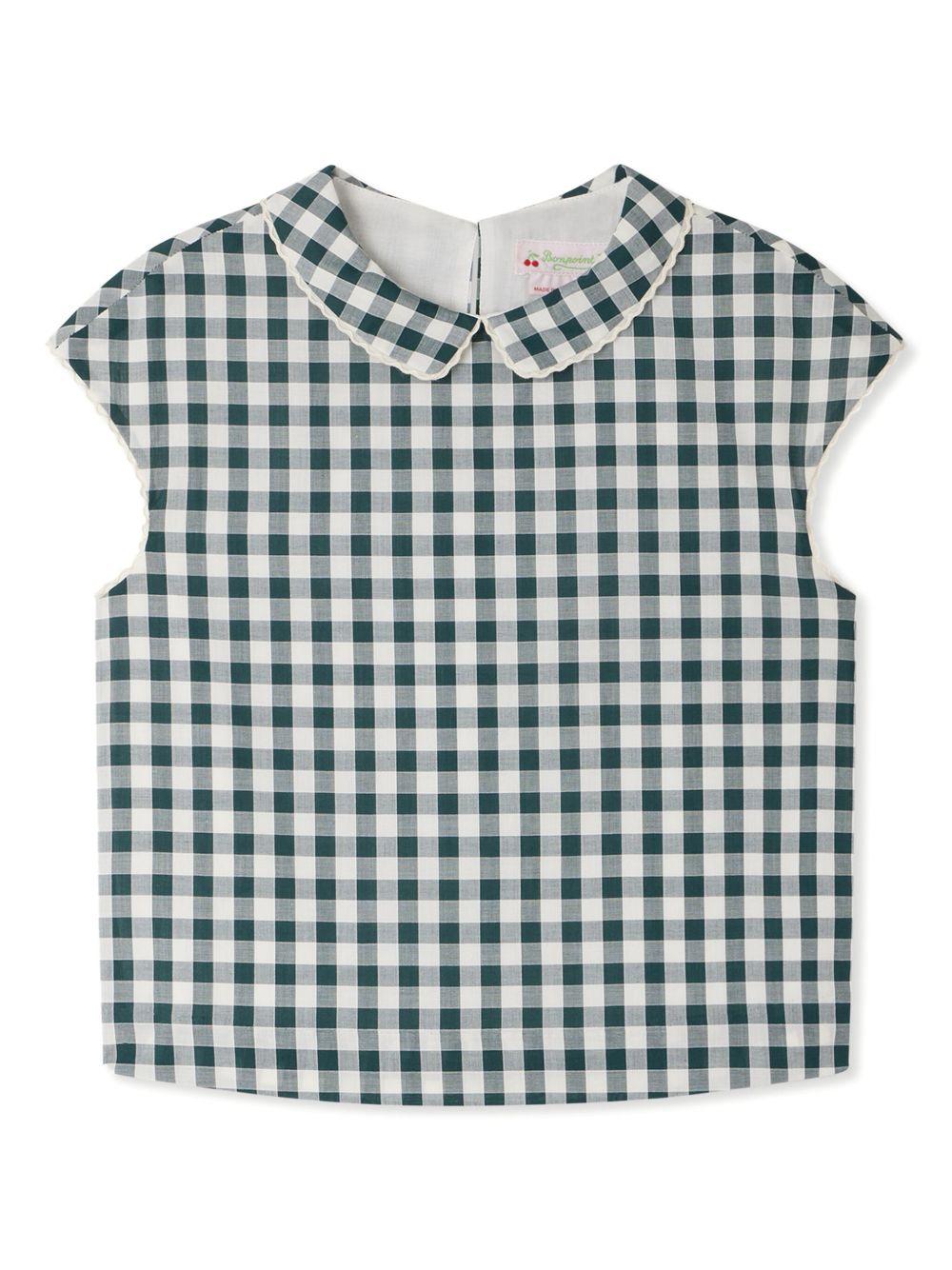 Blusa Elivia per bambina Bonpoint verde con girocollo - Rubino Kids