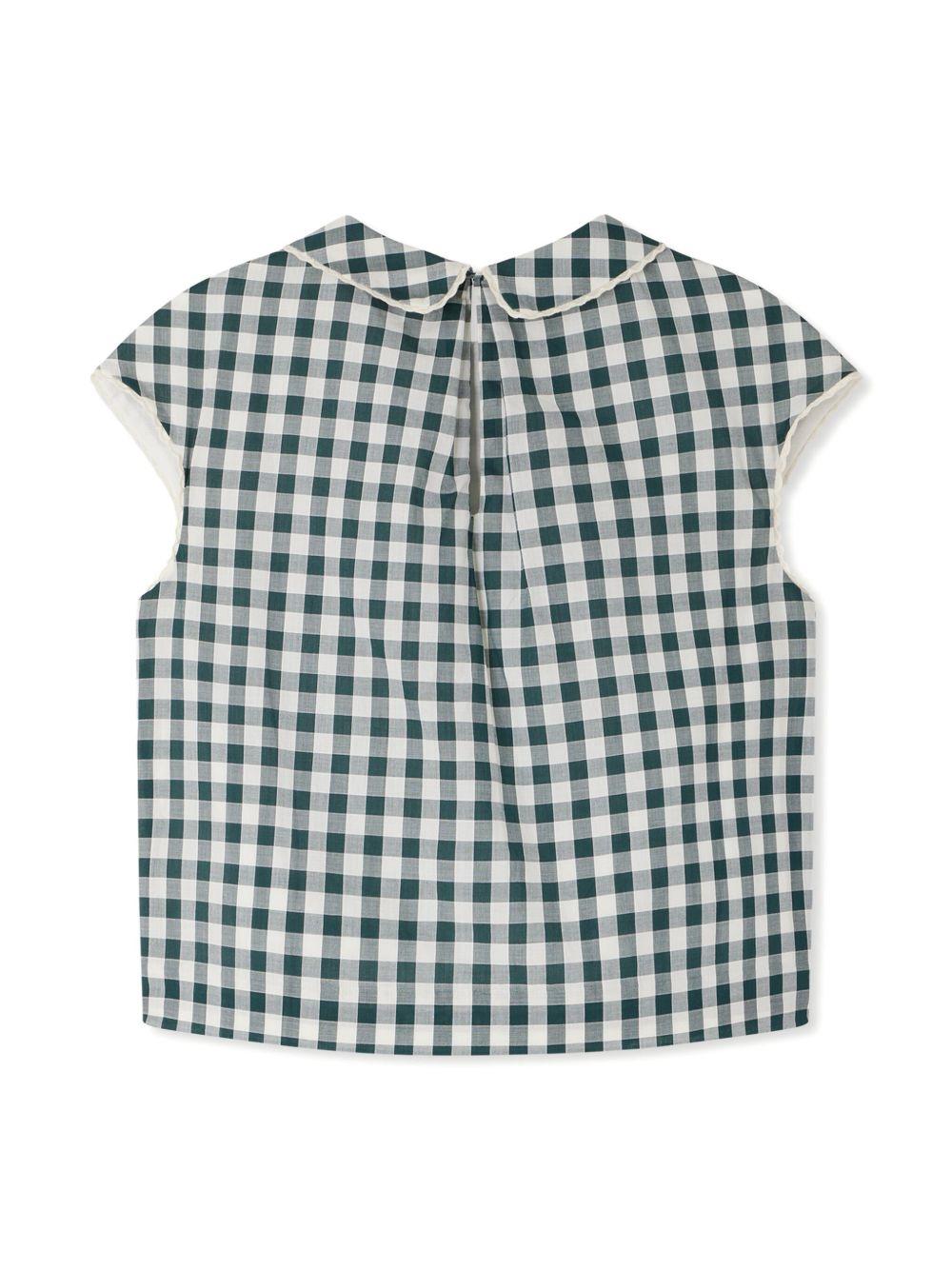 Blusa Elivia per bambina Bonpoint verde con girocollo - Rubino Kids