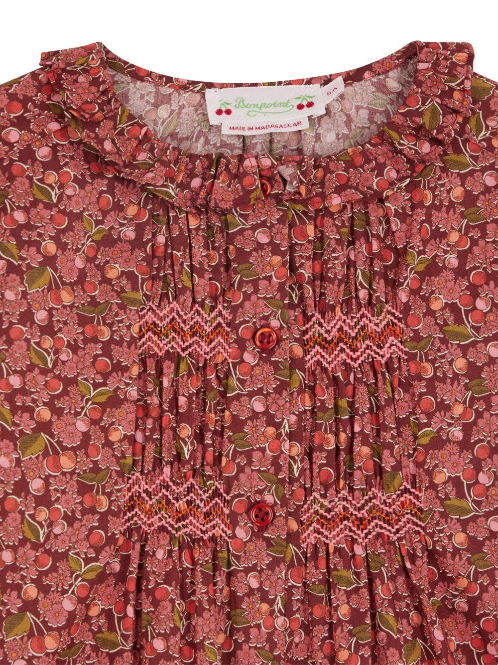 Blusa per bambina Bonpoint rosso con stampa cherry - Rubino Kids