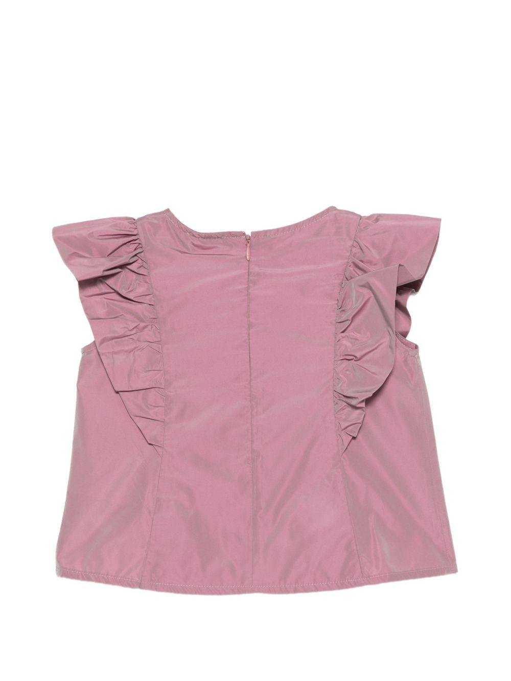 Blusa per bambina Herno Kids rosa con volant - Rubino Kids