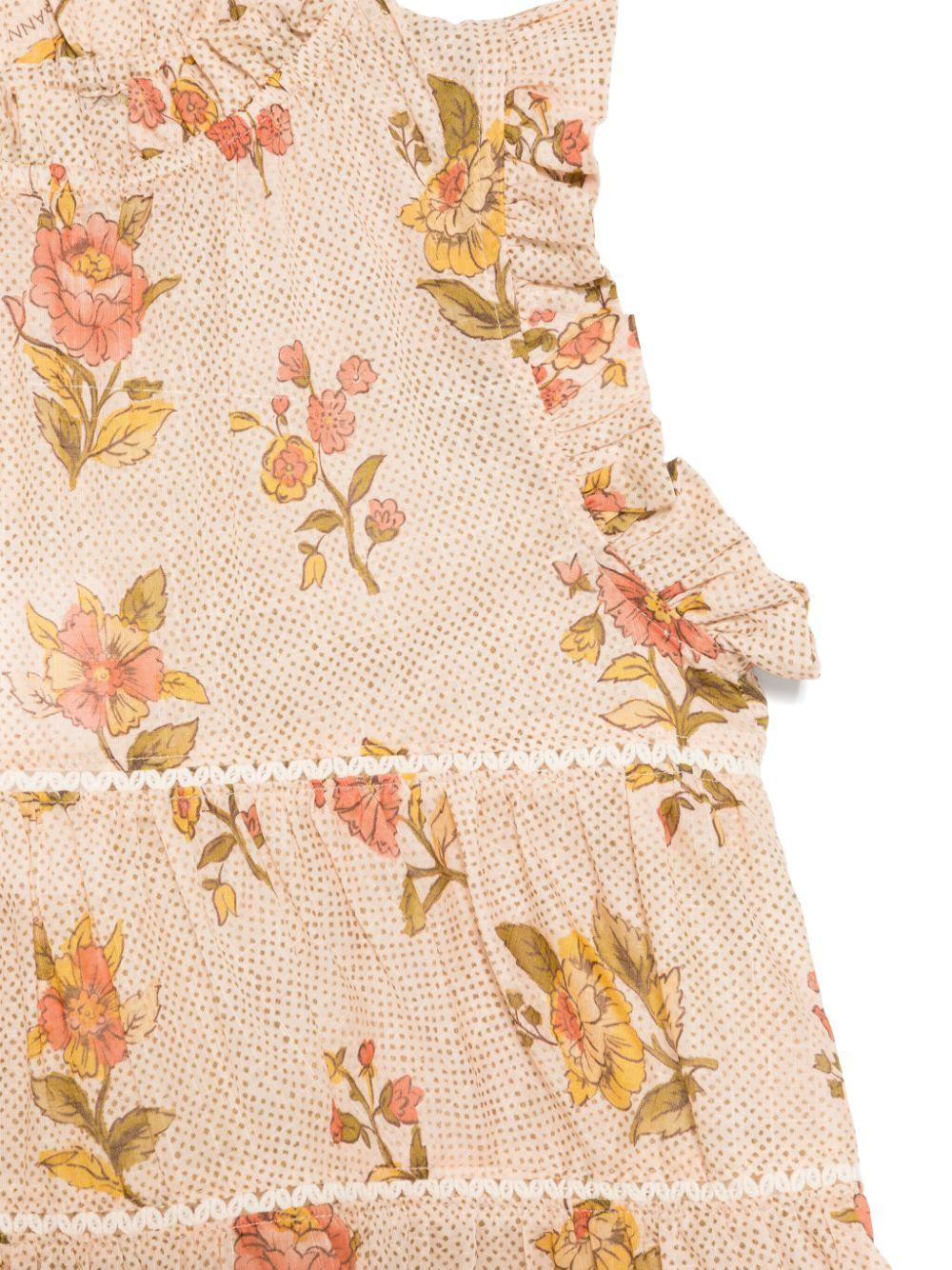 Blusa per bambina Zimmermann Kids beige con stampa floreale - Rubino Kids