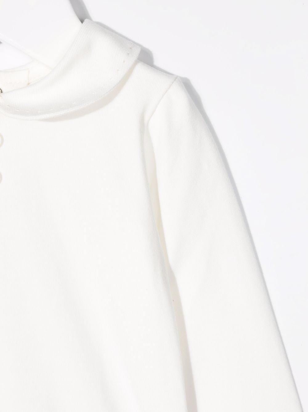 Body in cotone per neonata Paz Rodriguez bianco con cuciture decorative - Rubino Kids