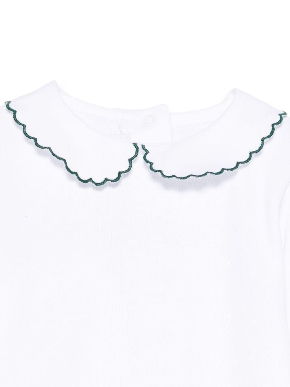 Body per neonata Mariella Ferrari bianco con colletto smerlato - Rubino Kids