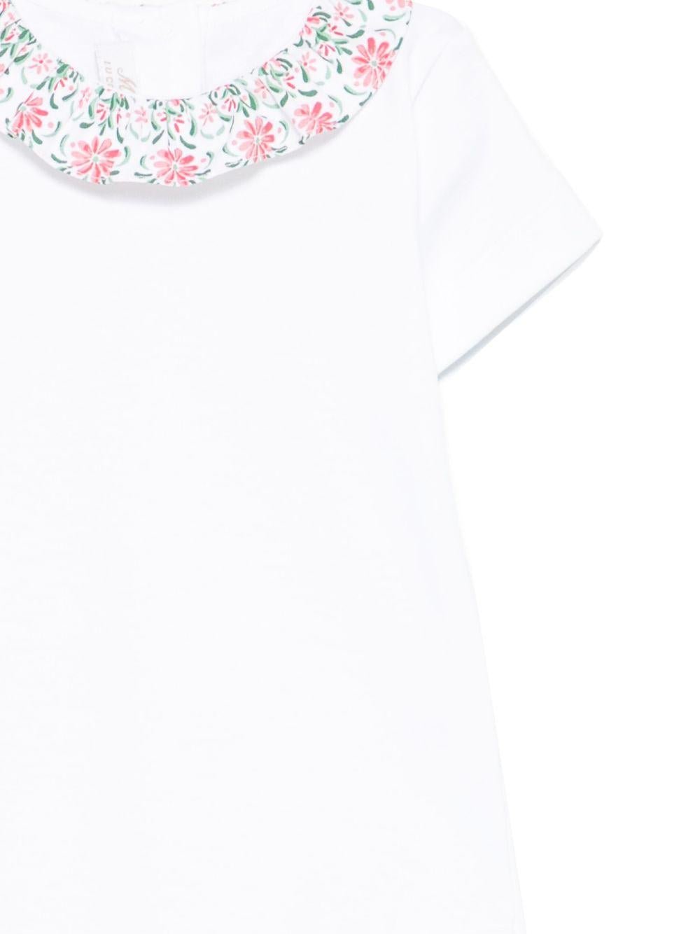 Body per neonata Mariella Ferrari bianco con ruches - Rubino Kids