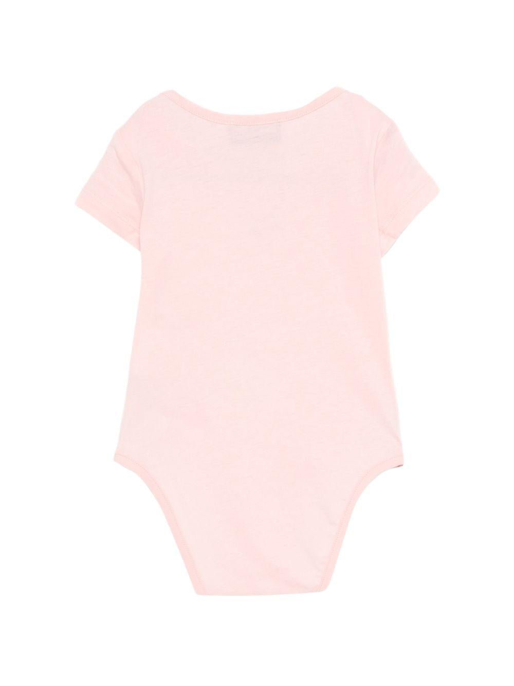 Body per neonata Moschino Kids rosa con stampa Teddy Bear - Rubino Kids