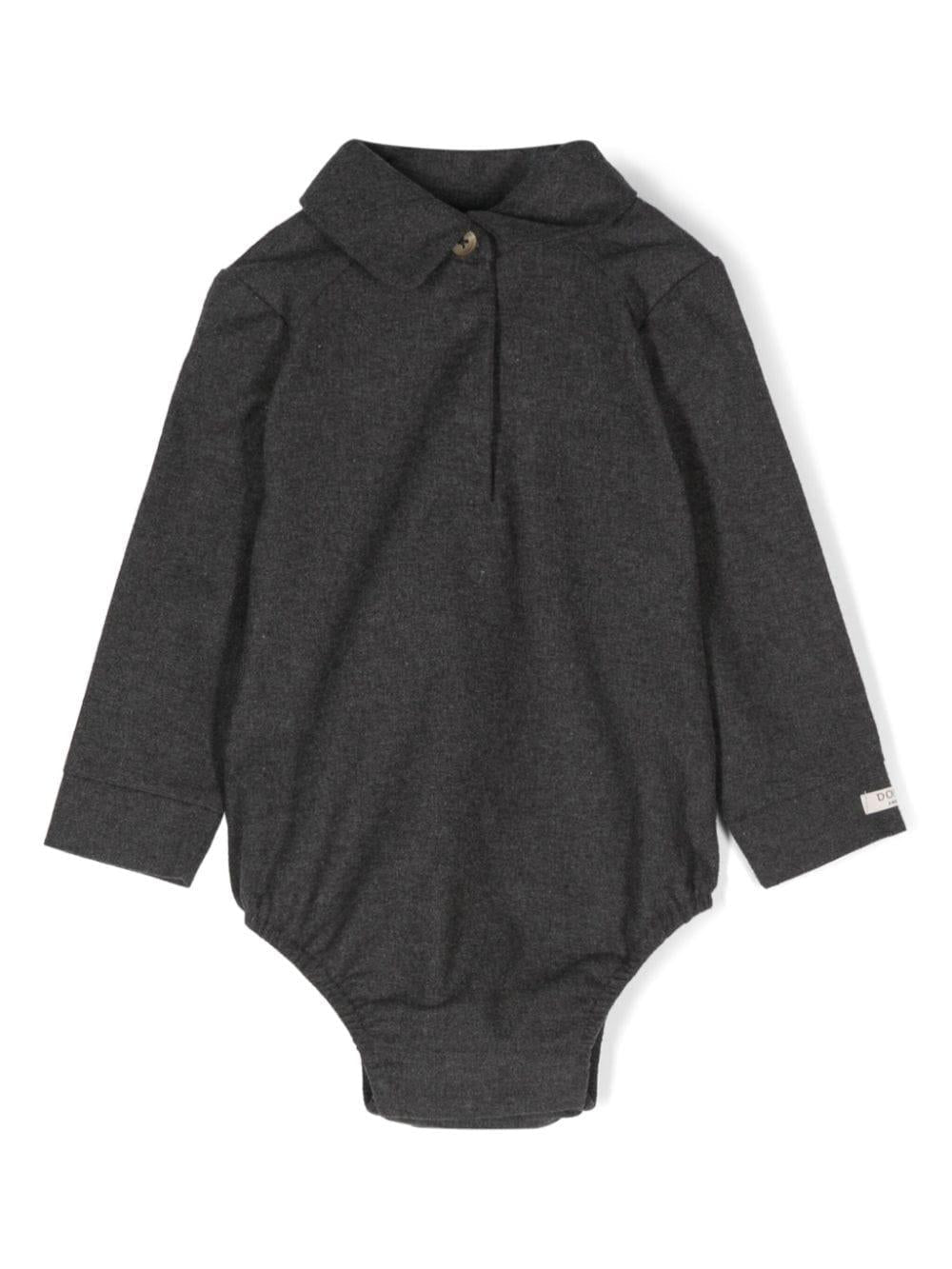 Body per neonati Donsje Romm grigio con colletto classico - Rubino Kids