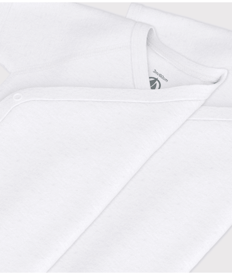 Body per neonati Petit Bateau bianco con manica corta - Rubino Kids