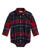 Body per neonato Polo Ralph Lauren Kids rosso con motivo tartan - Rubino Kids