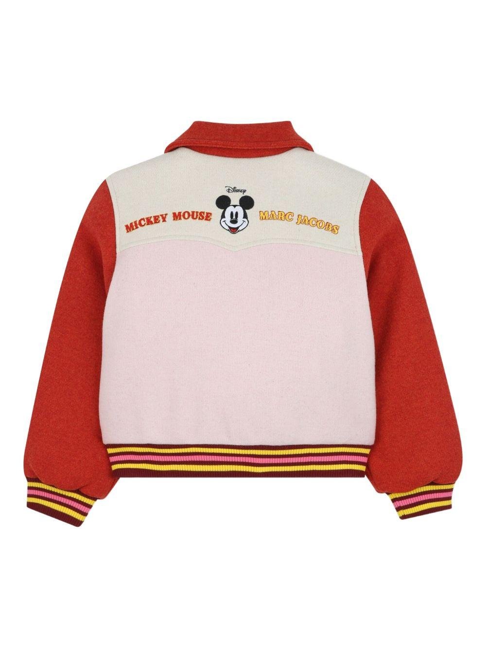 Bomber per bambina Marc Jacobs Kids x Disney Mickey Mouse multicolor con ricamo - Rubino Kids