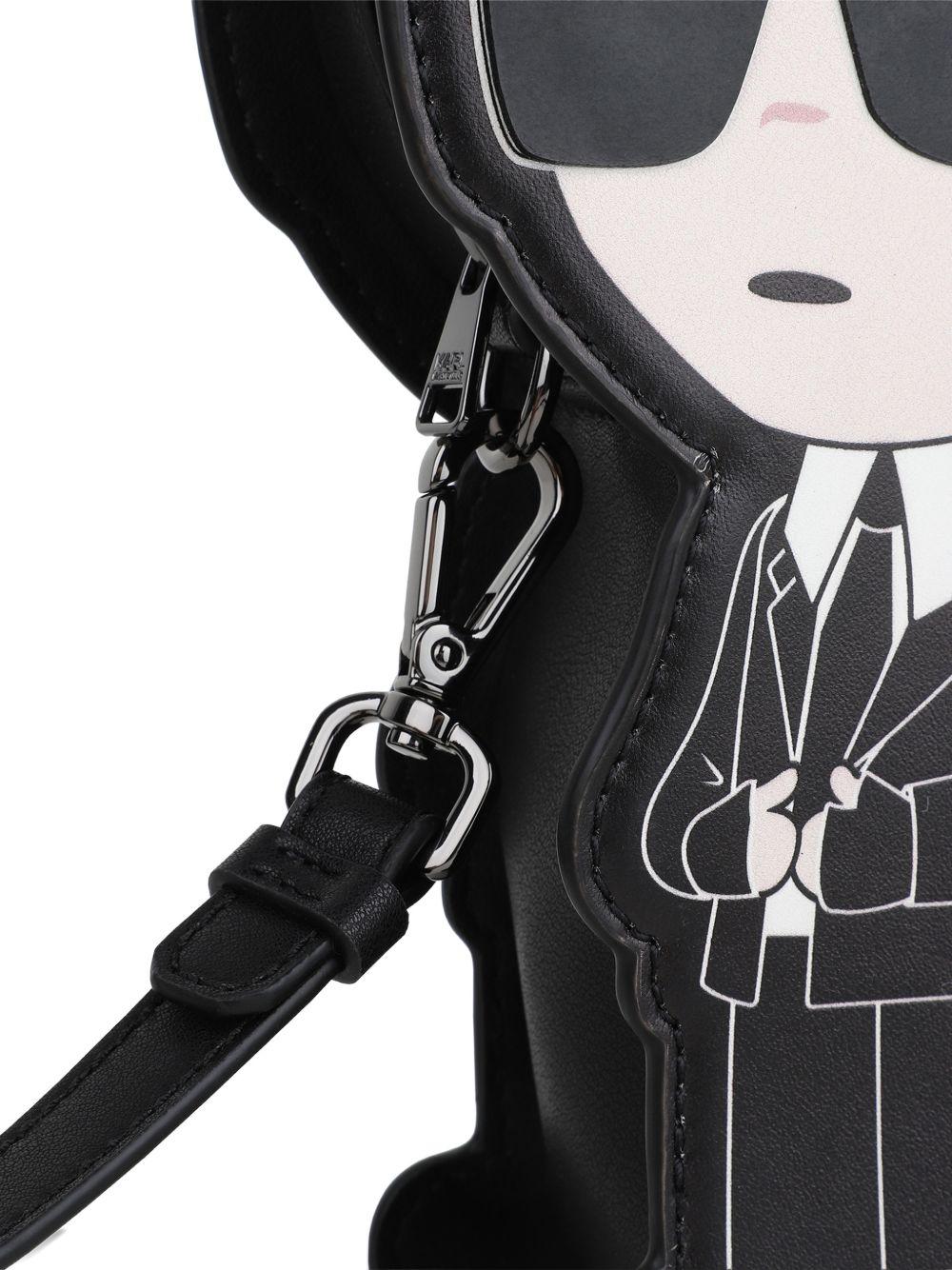 Borsa a mano per bambina Karl Lagerfeld Kids nera con tracolla - Rubino Kids