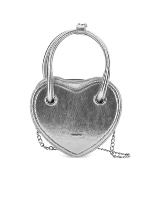 Borsa a mano per bambina Monnalisa argento a forma di cuore