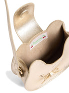 Borsa a spalla per bambina Bonpoint Jura color oro con fiocco - Rubino Kids