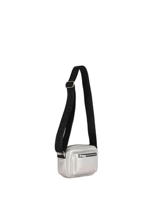 Borsa a spalla per bambina Dkny Kids argentata con tracolla regolabile