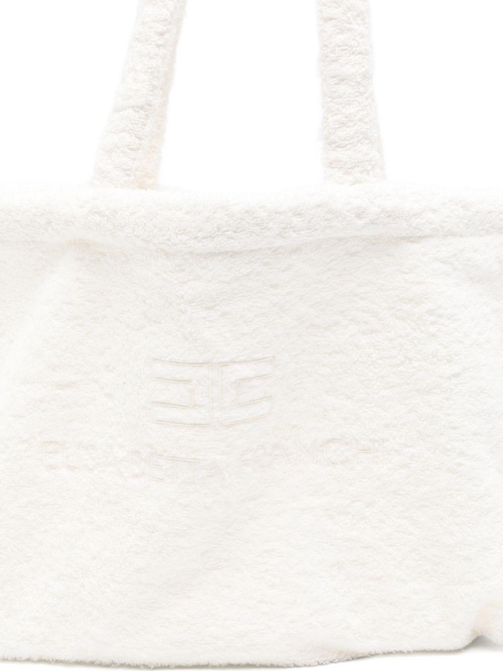 Borsa a spalla per bambina Elisabetta Franchi La Mia Bambina bianca con logo ricamato - Rubino Kids