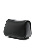 Borsa a spalla per bambina Elisabetta Franchi La Mia Bambina nera con placca con logo color oro - Rubino Kids