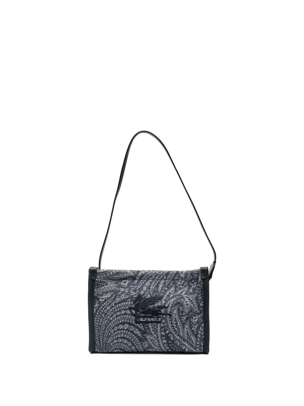 Borsa a spalla per bambina ETRO Kids blu con stampa paisley - Rubino Kids